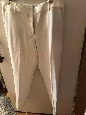 Talbots Cream Straight-Leg Dress Trousers